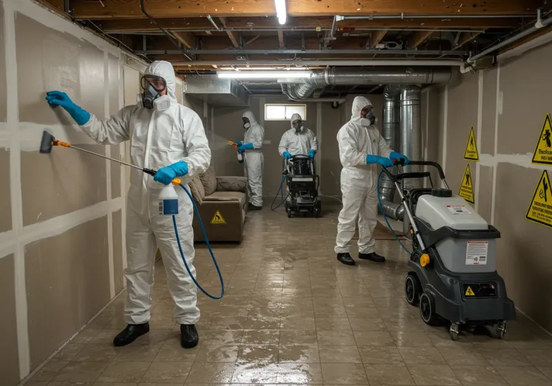 Basement Moisture Removal and Structural Drying process in Point Pleasant, NJ